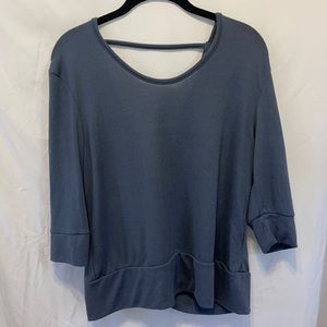 Blue top with cutout back